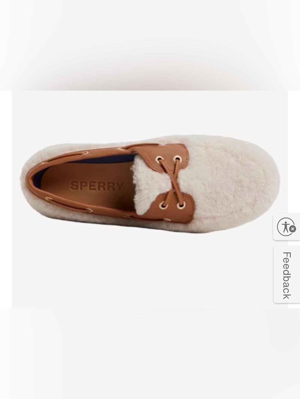 Sperry Slimboat Shearling Boat Shoe size 7 nwot
